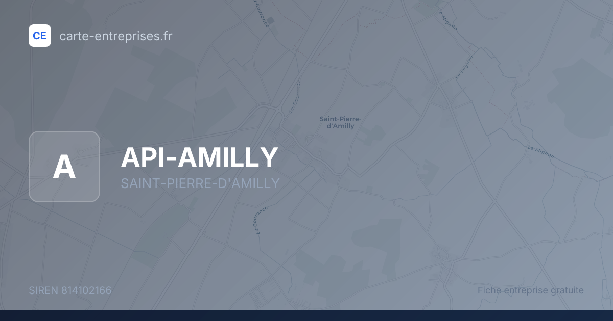 API-AMILLY — 814102166 — fiche entreprise