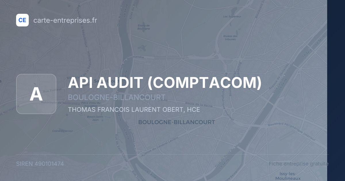 API AUDIT (COMPTACOM) — 490101474 — fiche entreprise