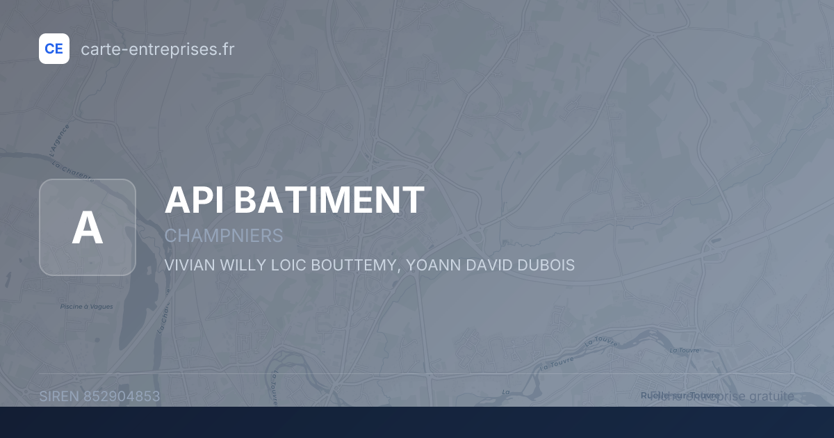 API BATIMENT — 852904853 — fiche entreprise