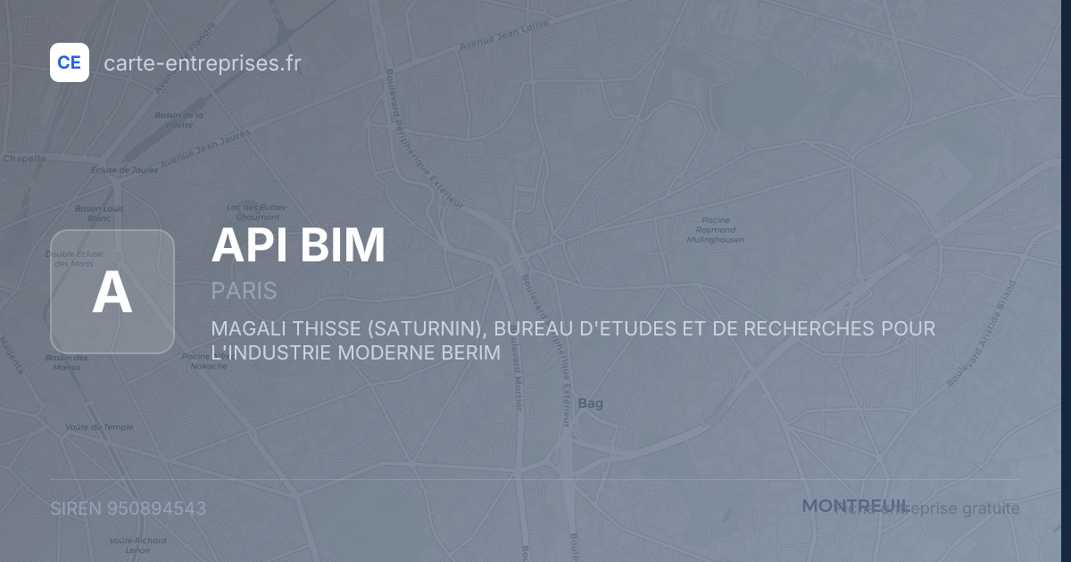 API BIM — 950894543 — fiche entreprise