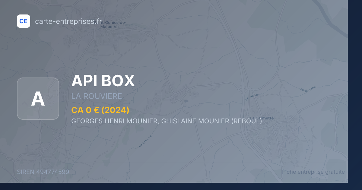 API BOX — 494774599 — fiche entreprise