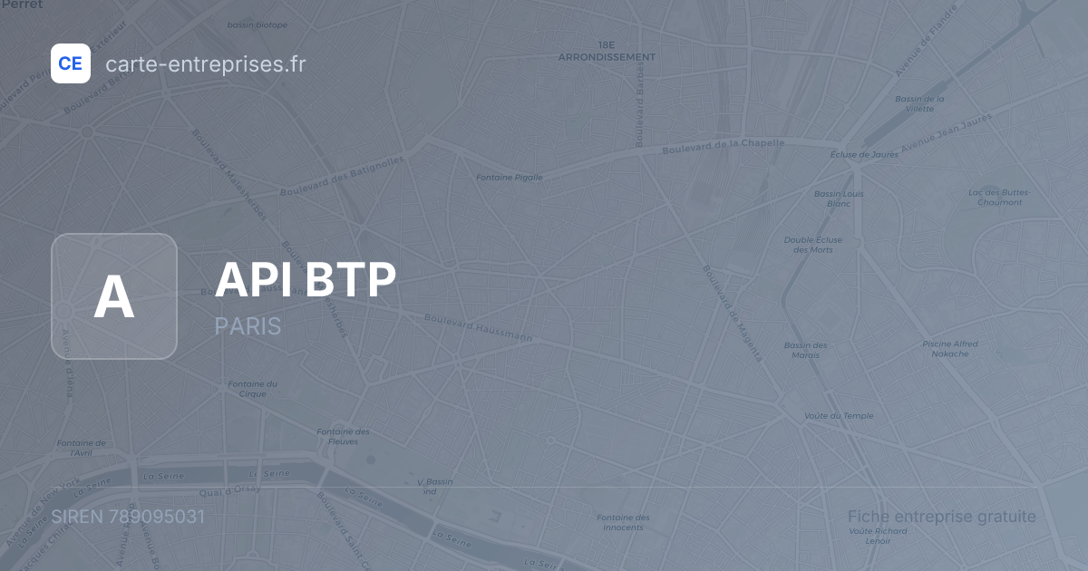 API BTP — 789095031 — fiche entreprise