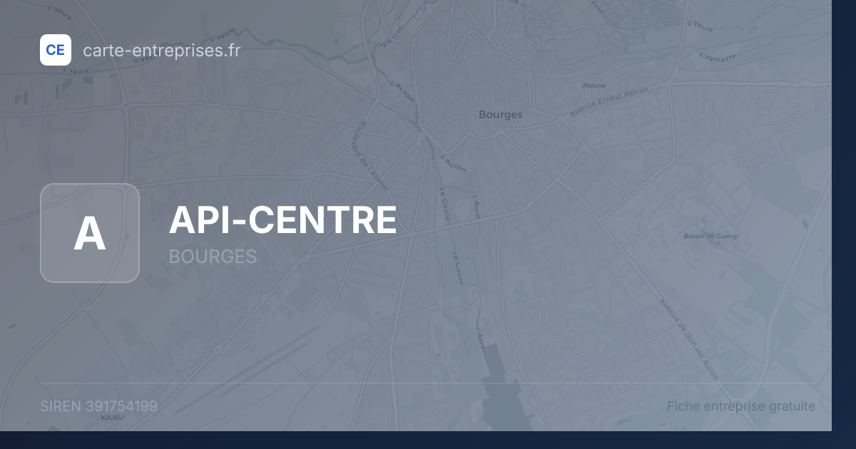 API-CENTRE — 391754199 — fiche entreprise
