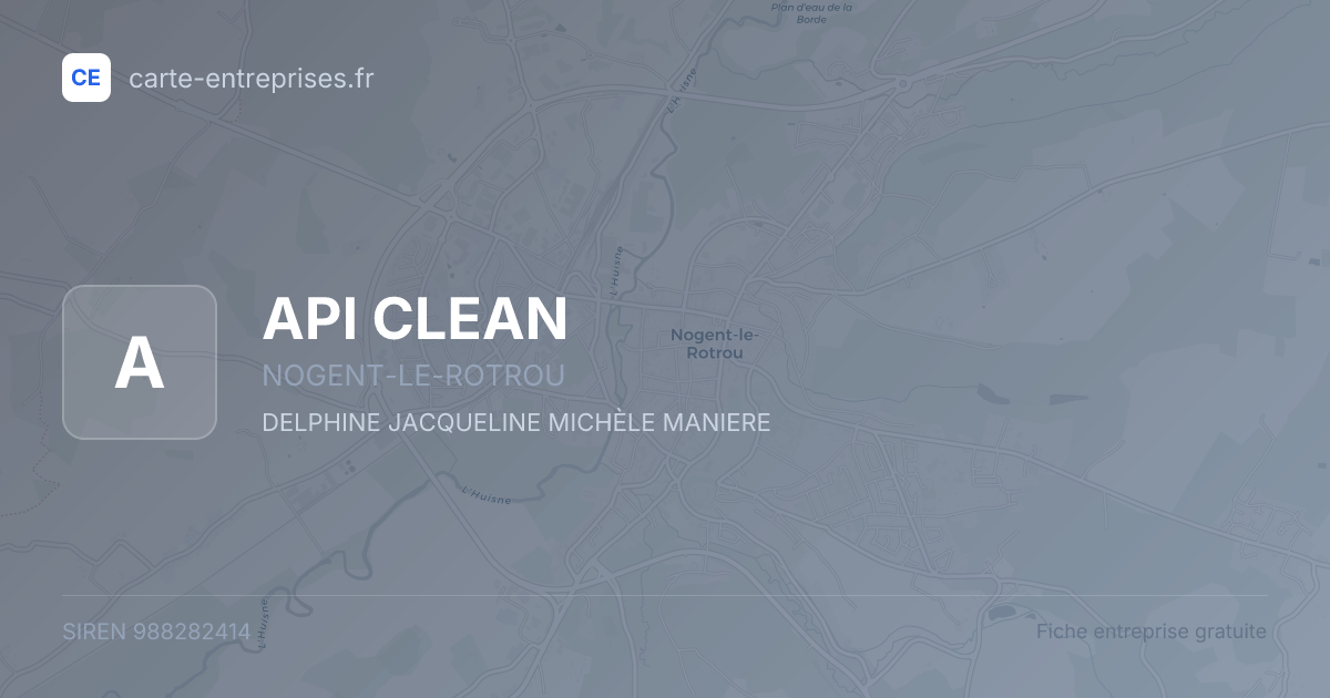 API CLEAN — 988282414 — fiche entreprise