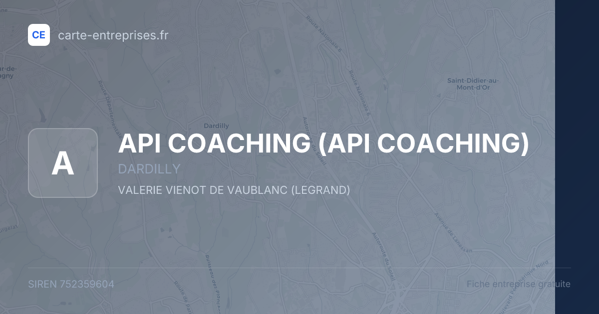 API COACHING — 752359604 — fiche entreprise