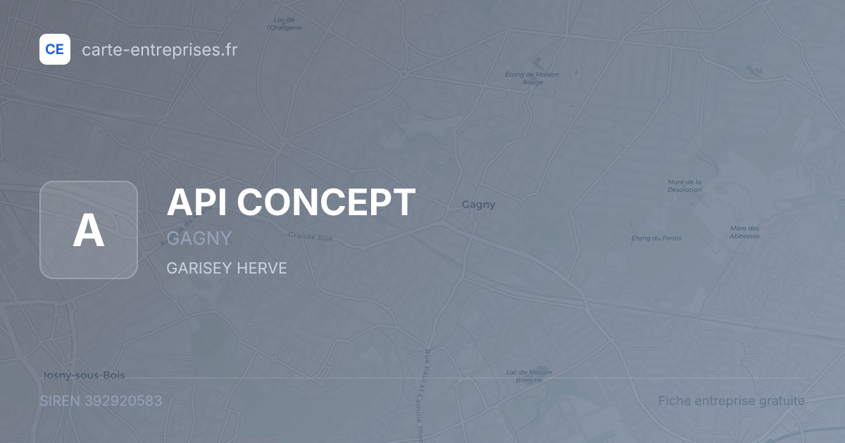 API CONCEPT — 392920583 — fiche entreprise