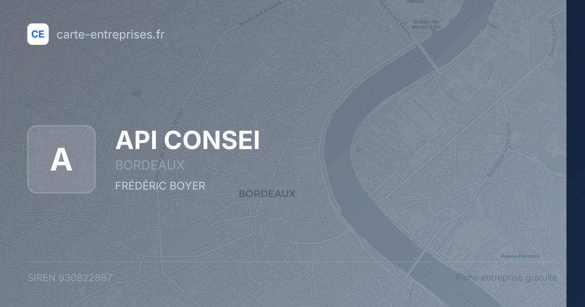 API CONSEI — 930822887 — fiche entreprise