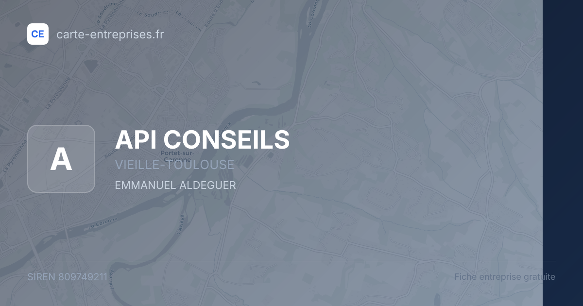 API CONSEILS — 809749211 — fiche entreprise