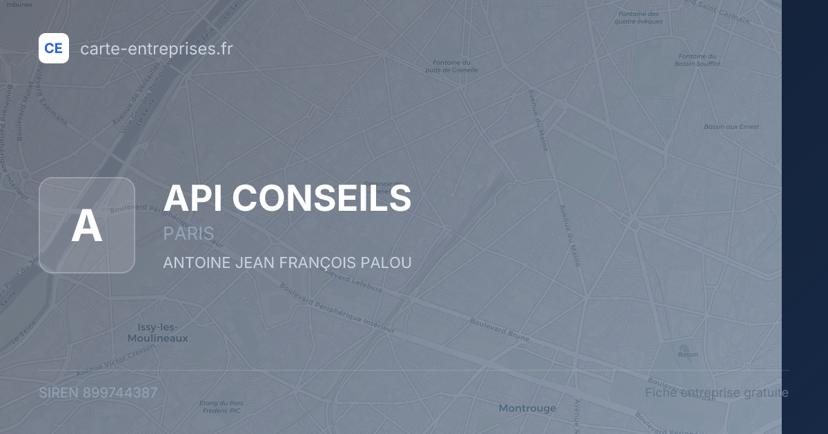 API CONSEILS — 899744387 — fiche entreprise