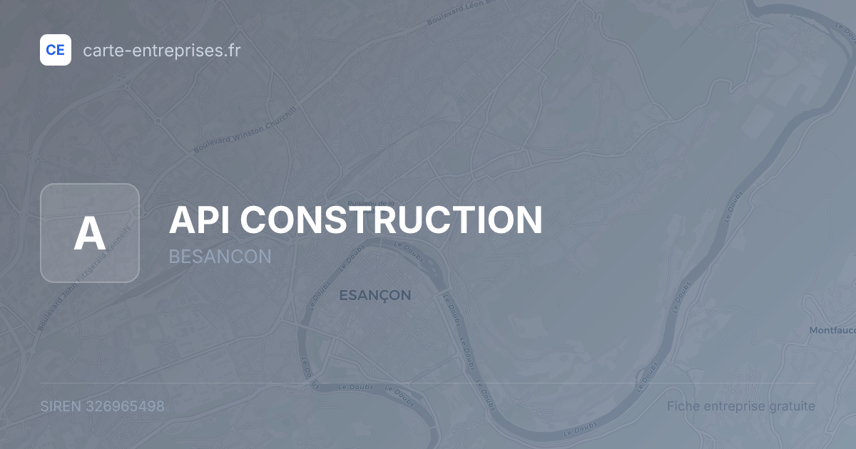 API CONSTRUCTION — 326965498 — fiche entreprise