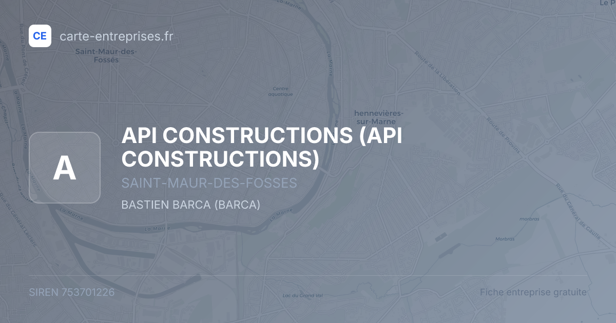 API CONSTRUCTIONS — 753701226 — fiche entreprise
