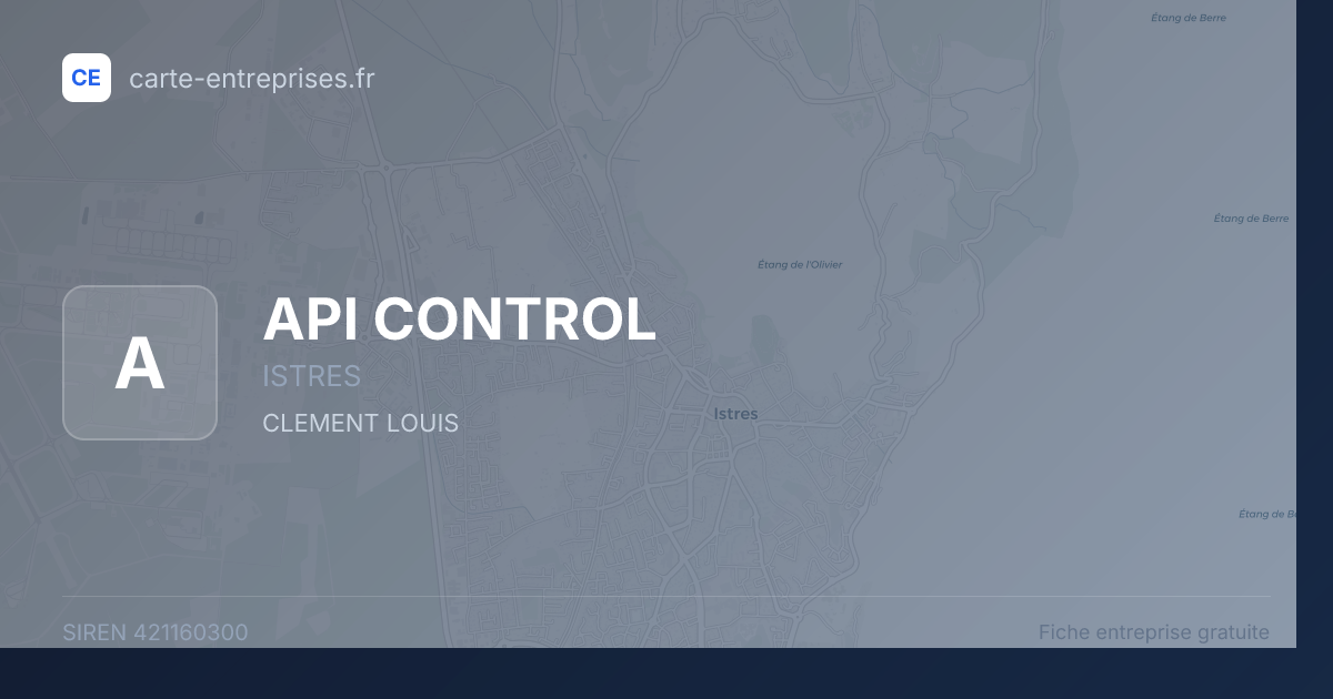 API CONTROL — 421160300 — fiche entreprise