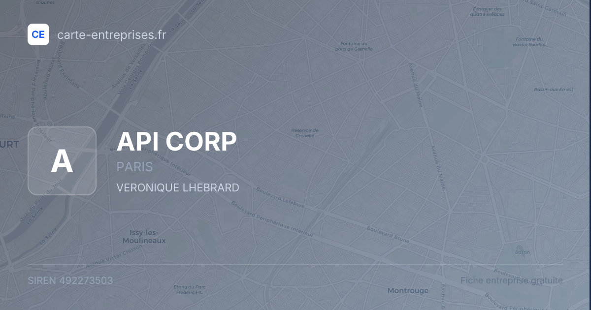 API CORP — 492273503 — fiche entreprise