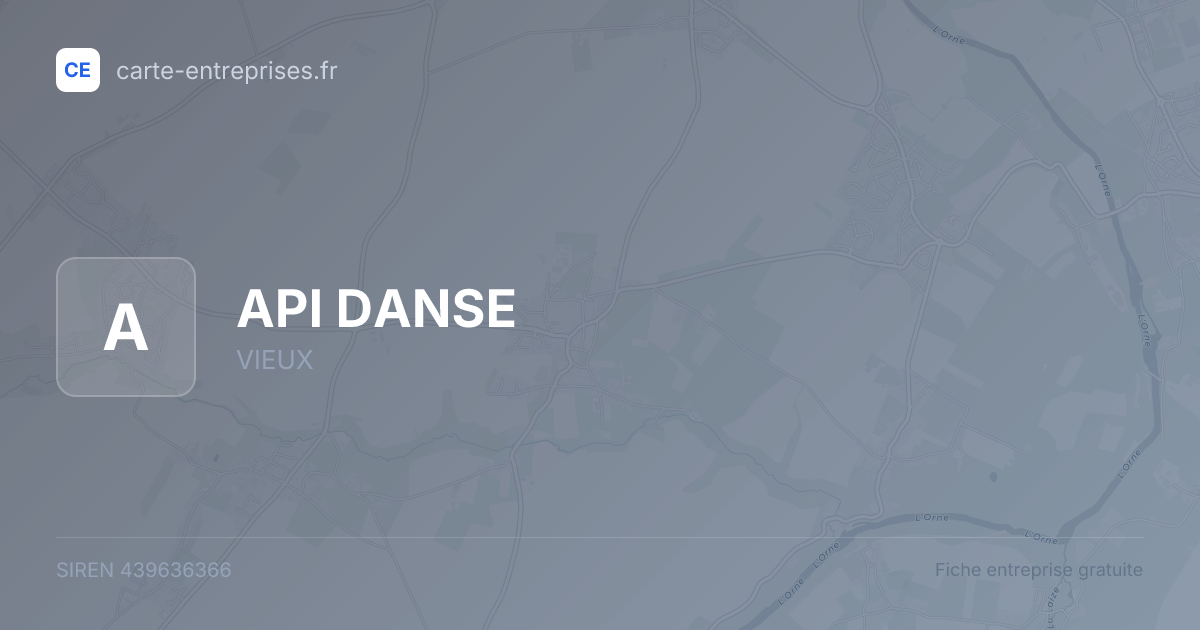API DANSE — 439636366 — fiche entreprise