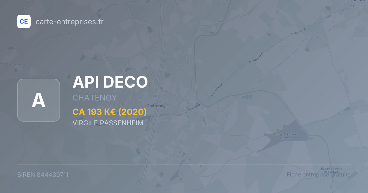 API DECO — 844439711 — fiche entreprise