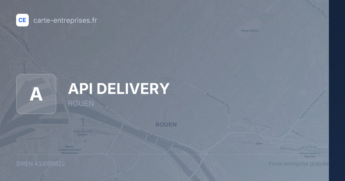 API DELIVERY — 433105822 — fiche entreprise