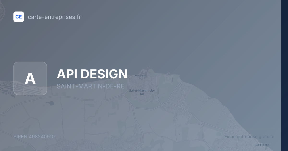 API DESIGN — 498240910 — fiche entreprise
