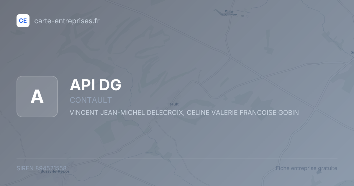 API DG — 894521558 — fiche entreprise
