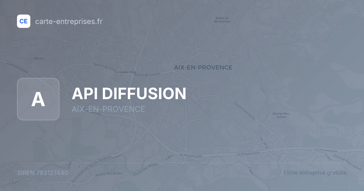 API DIFFUSION — 793127440 — fiche entreprise