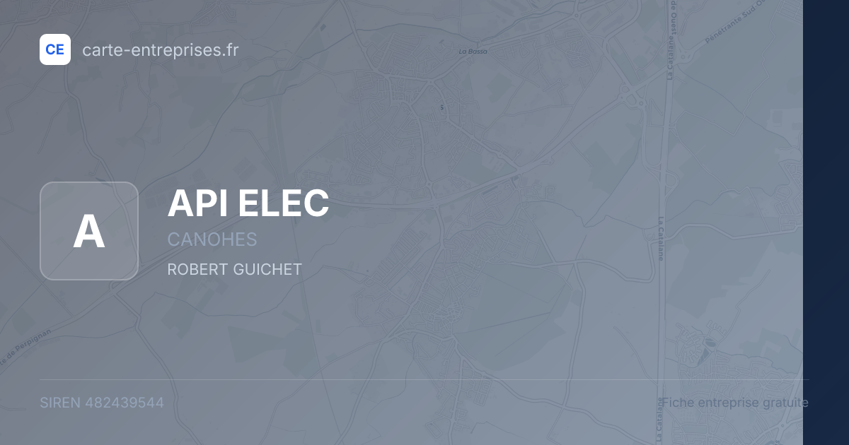 API ELEC — 482439544 — fiche entreprise