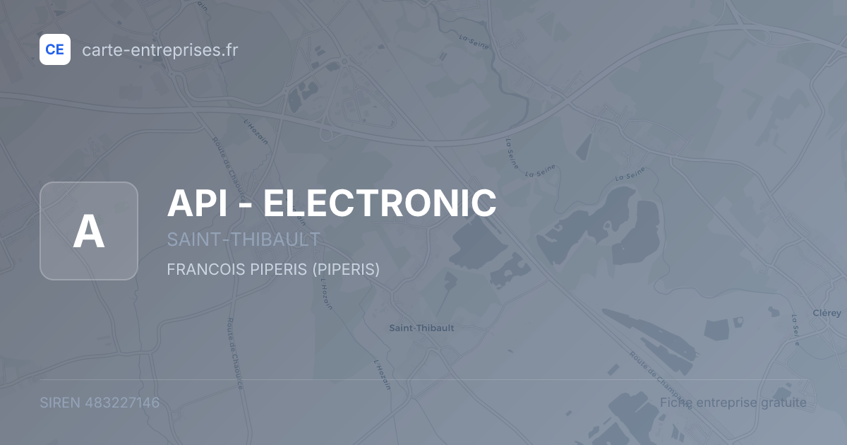 API - ELECTRONIC — 483227146 — fiche entreprise