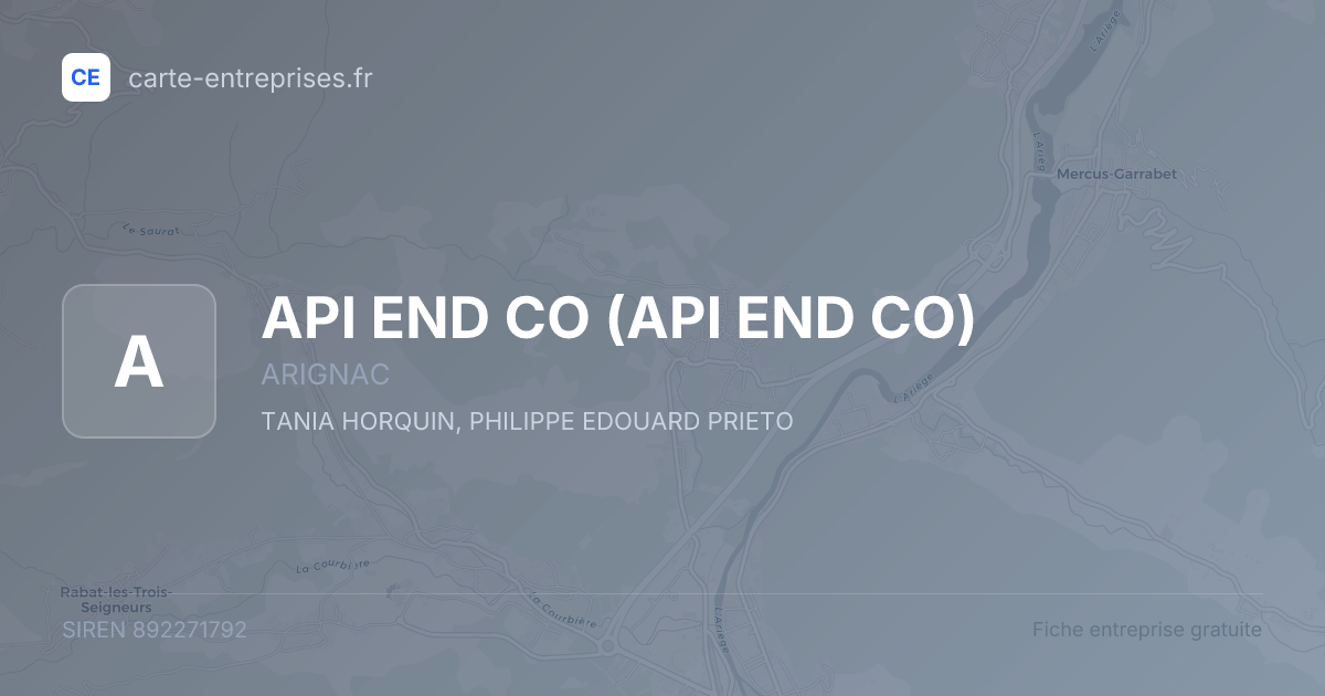 API END CO — 892271792 — fiche entreprise