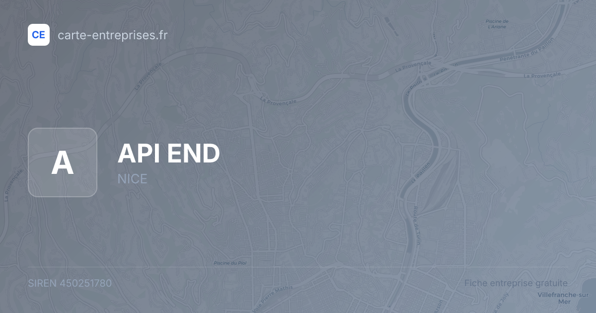 API END — 450251780 — fiche entreprise