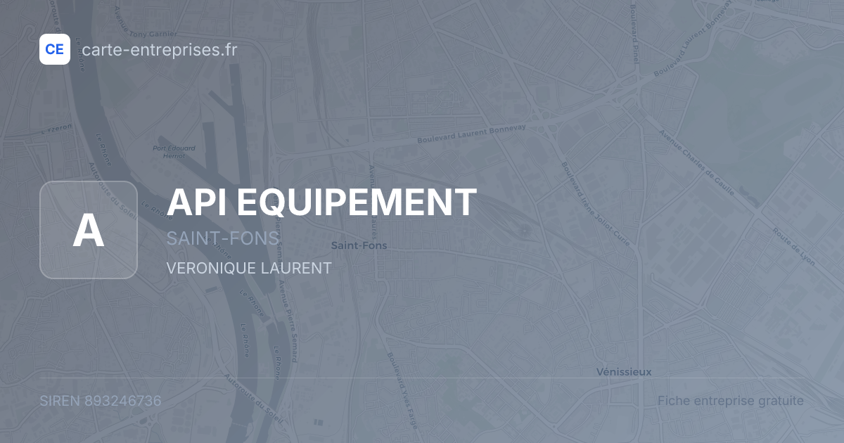 API EQUIPEMENT — 893246736 — fiche entreprise