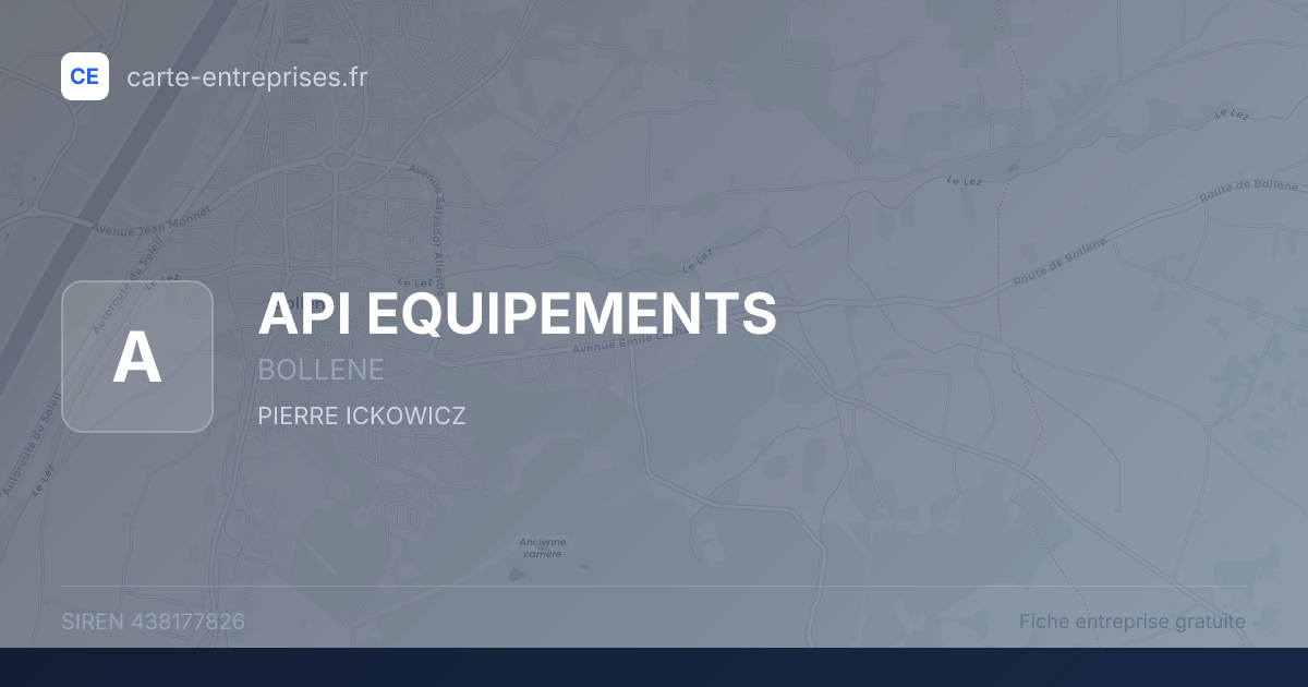 API EQUIPEMENTS — 438177826 — fiche entreprise