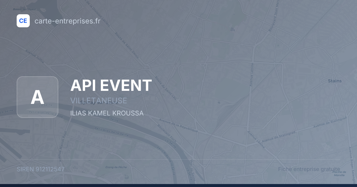 API EVENT — 912112547 — fiche entreprise