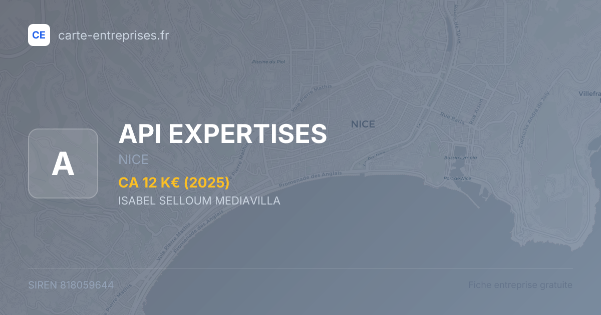 API EXPERTISES — 818059644 — fiche entreprise