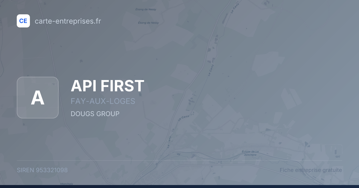 API FIRST — 953321098 — fiche entreprise