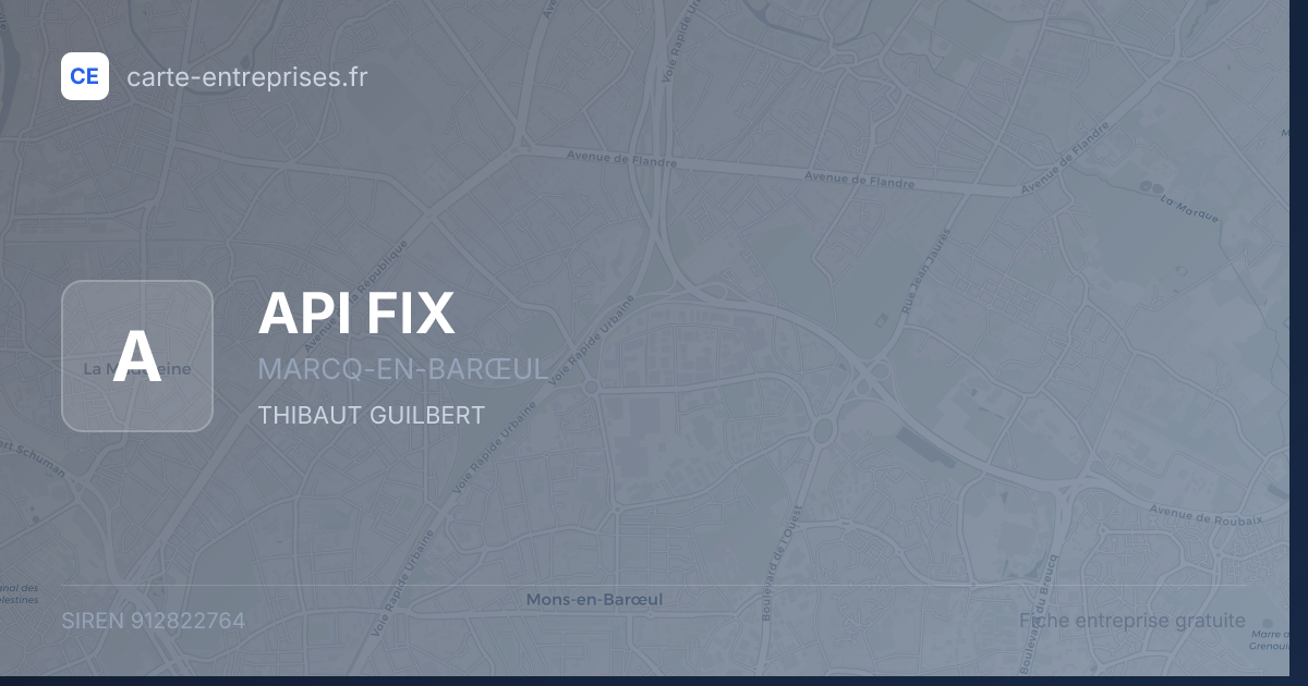 API FIX — 912822764 — fiche entreprise