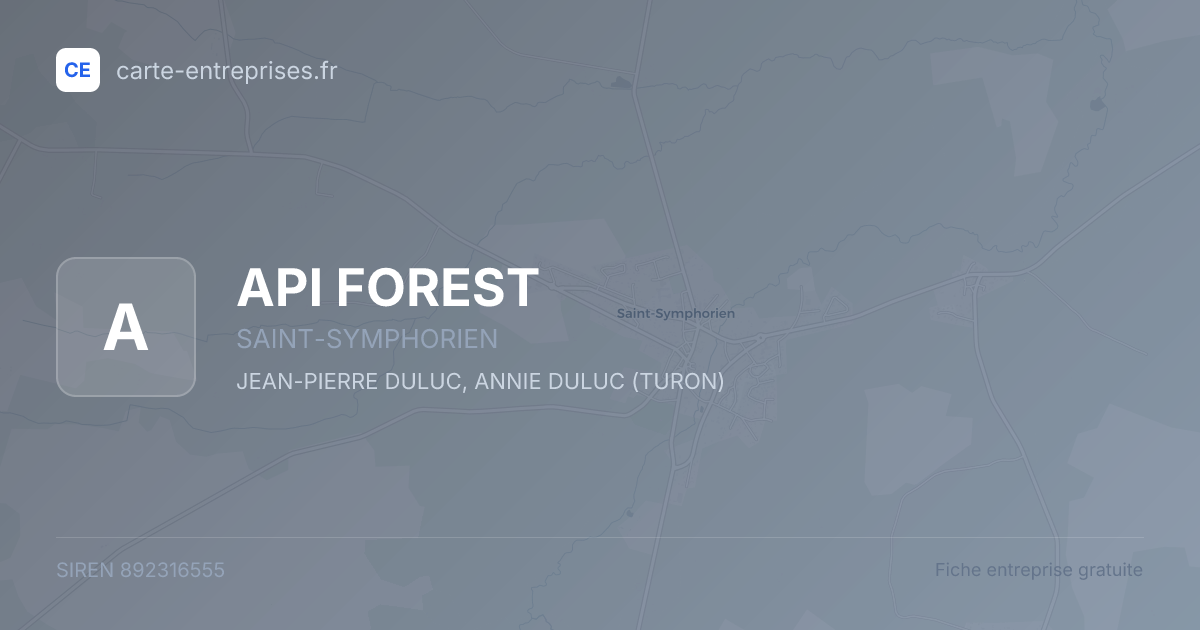 API FOREST — 892316555 — fiche entreprise