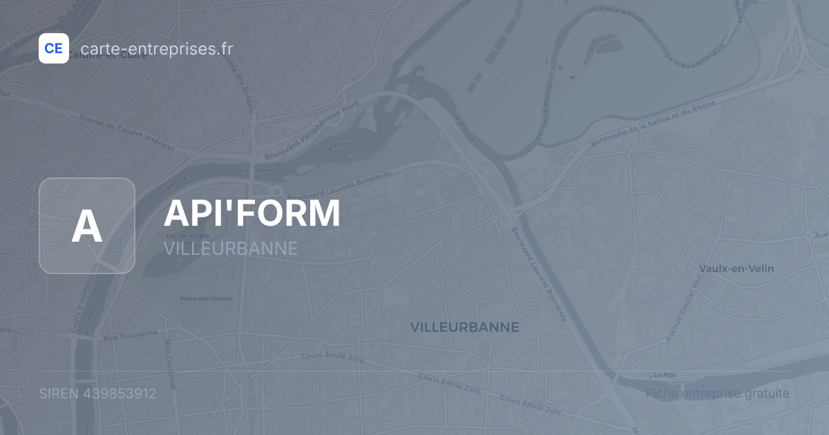 API'FORM — 439853912 — fiche entreprise