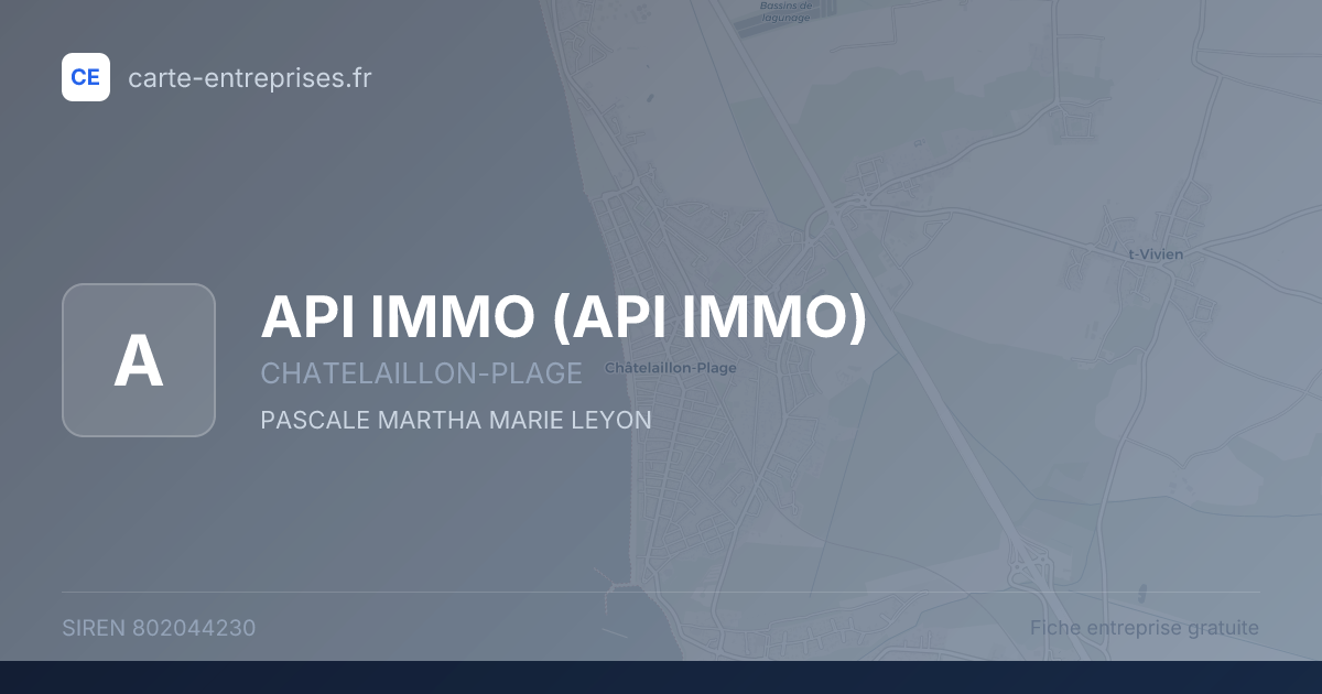 API IMMO — 802044230 — fiche entreprise
