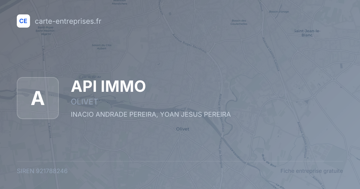 API IMMO — 921788246 — fiche entreprise