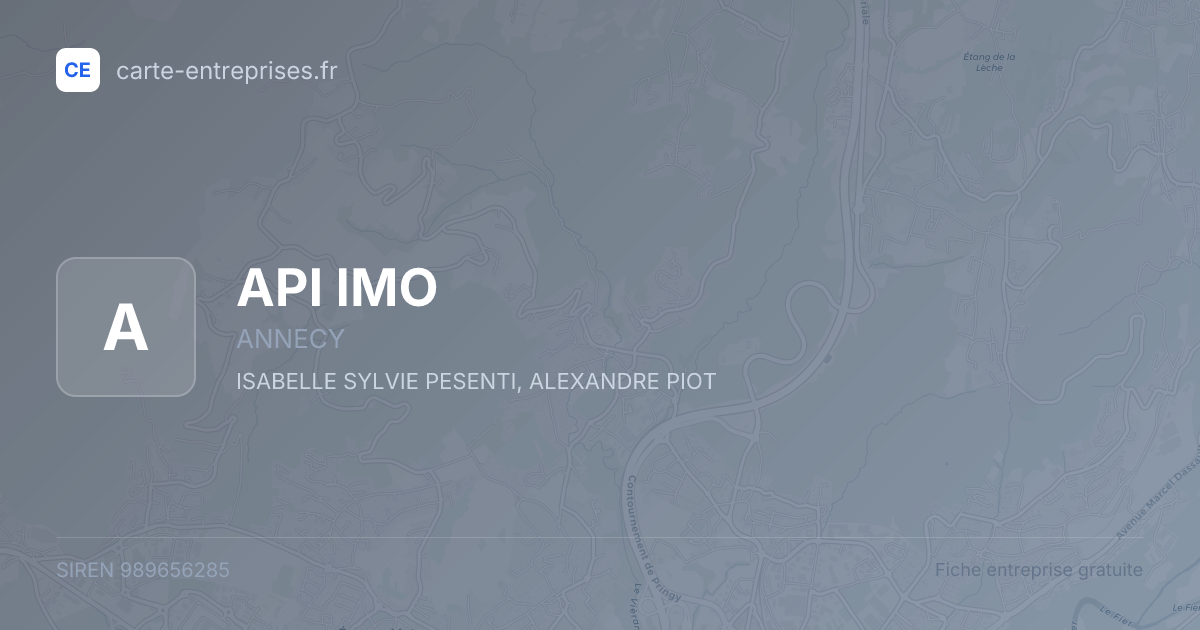 API IMO — 989656285 — fiche entreprise