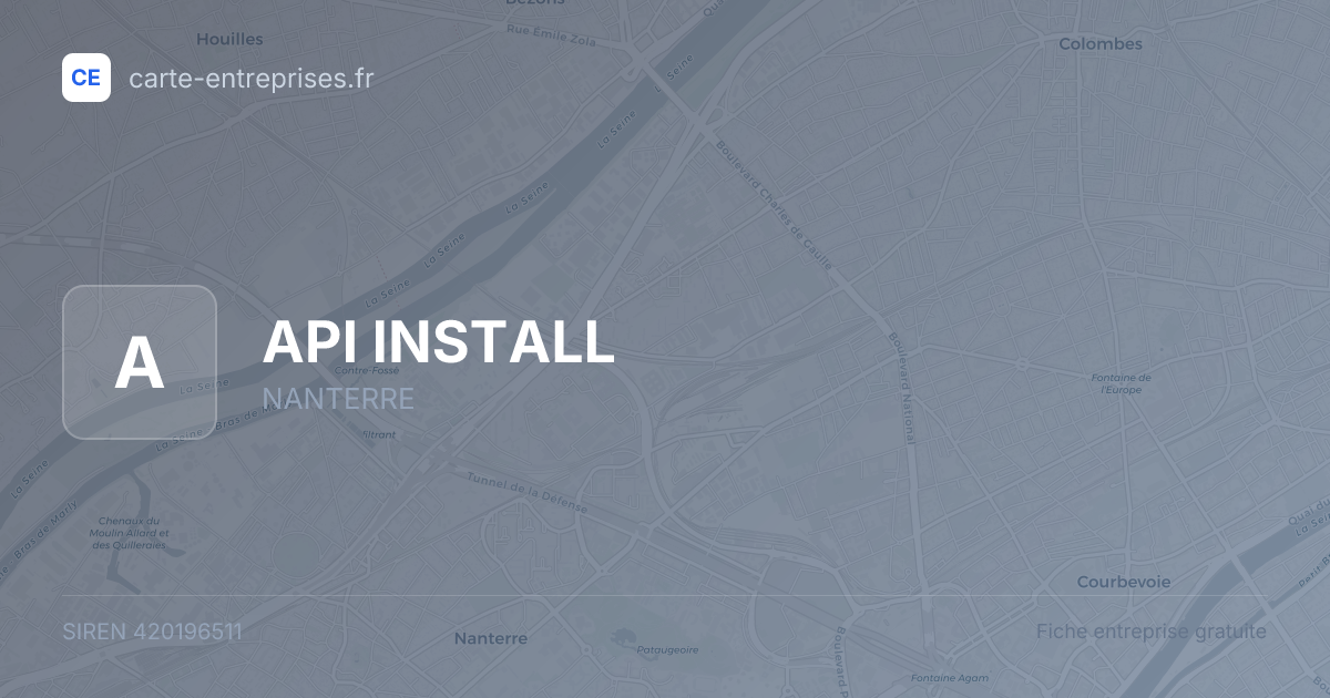 API INSTALL — 420196511 — fiche entreprise