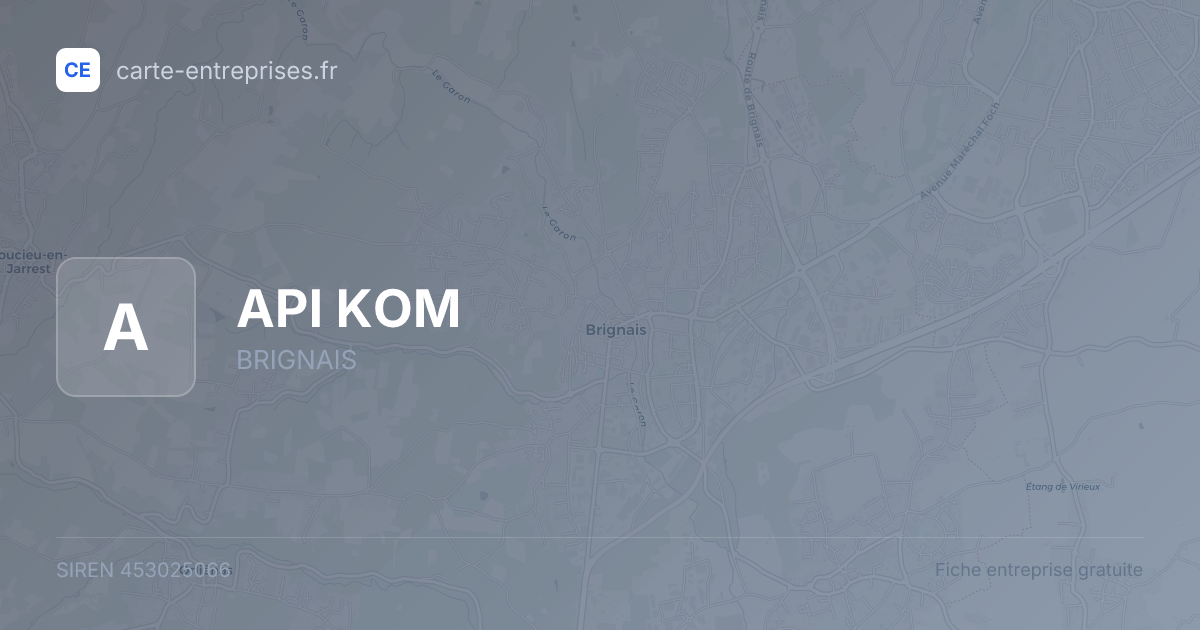 API KOM — 453025066 — fiche entreprise