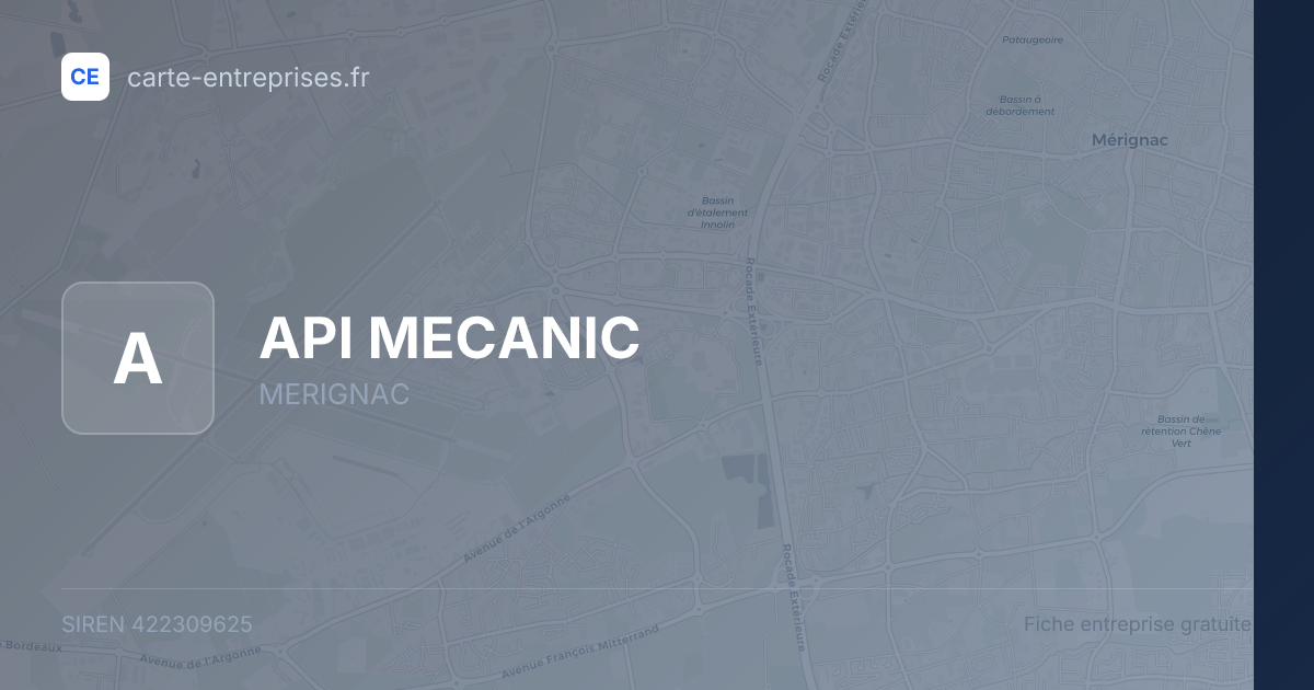 API MECANIC — 422309625 — fiche entreprise