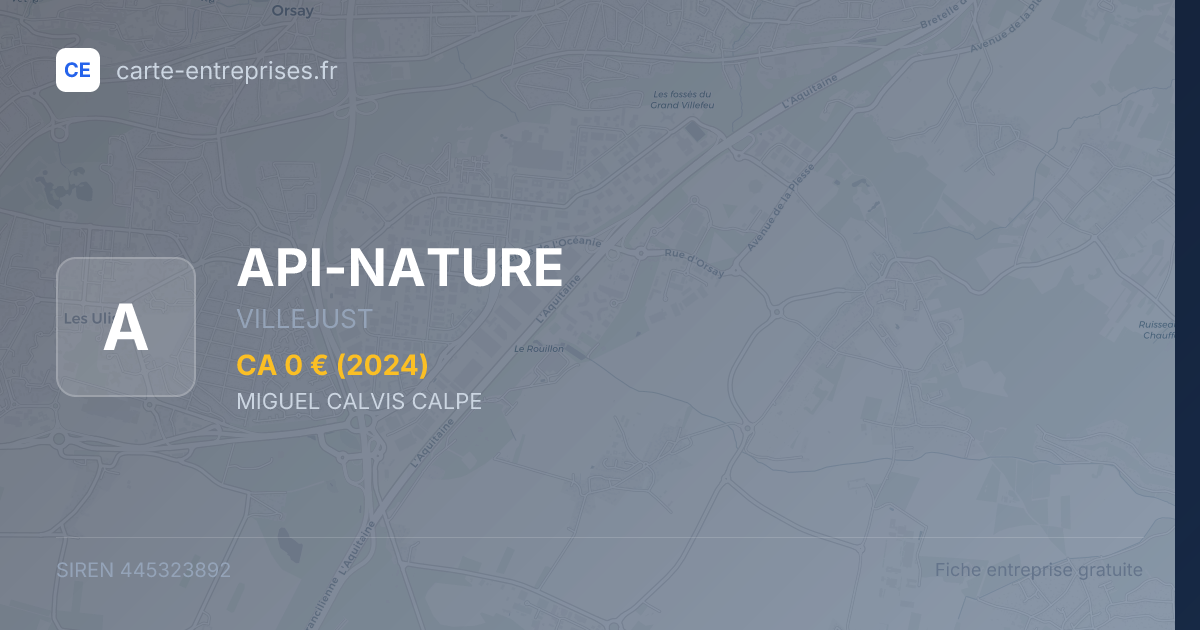 API-NATURE — 445323892 — fiche entreprise