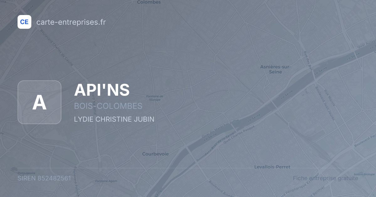 API'NS — 852482561 — fiche entreprise
