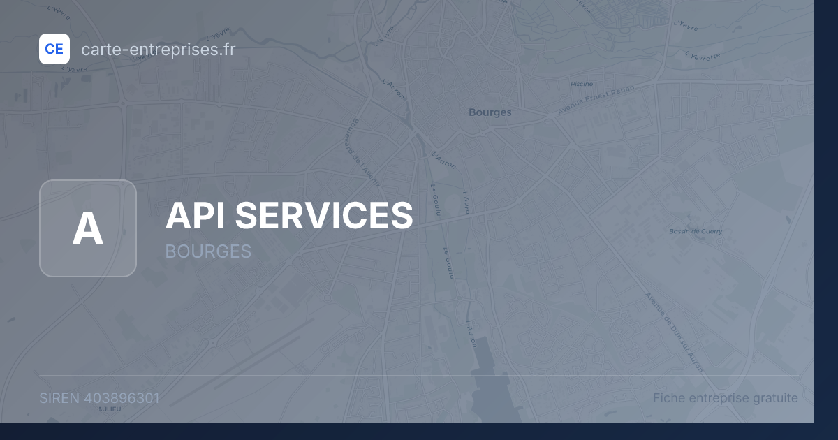 API SERVICES — 403896301 — fiche entreprise