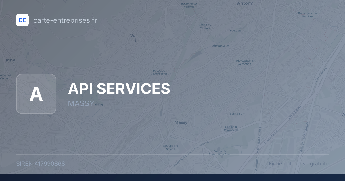 API SERVICES — 417990868 — fiche entreprise