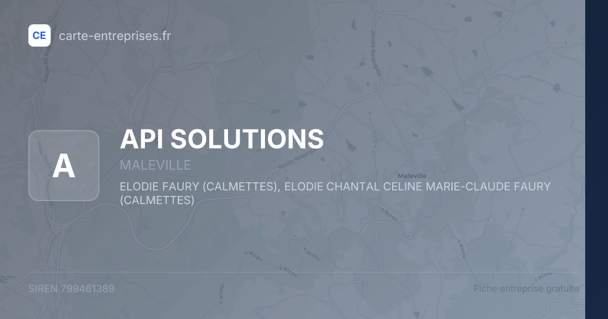 API SOLUTIONS — 799461389 — fiche entreprise