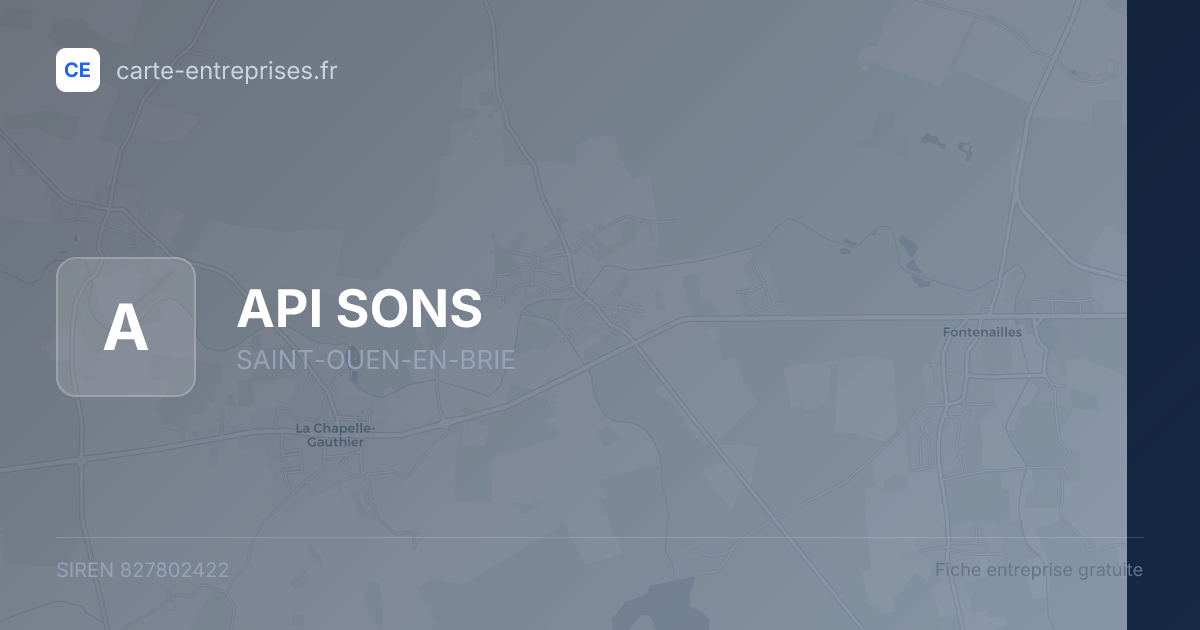 API SONS — 827802422 — fiche entreprise
