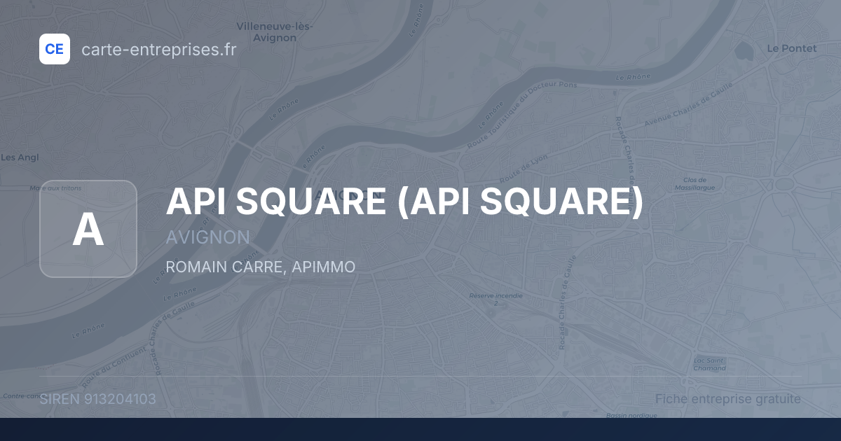 API SQUARE — 913204103 — fiche entreprise