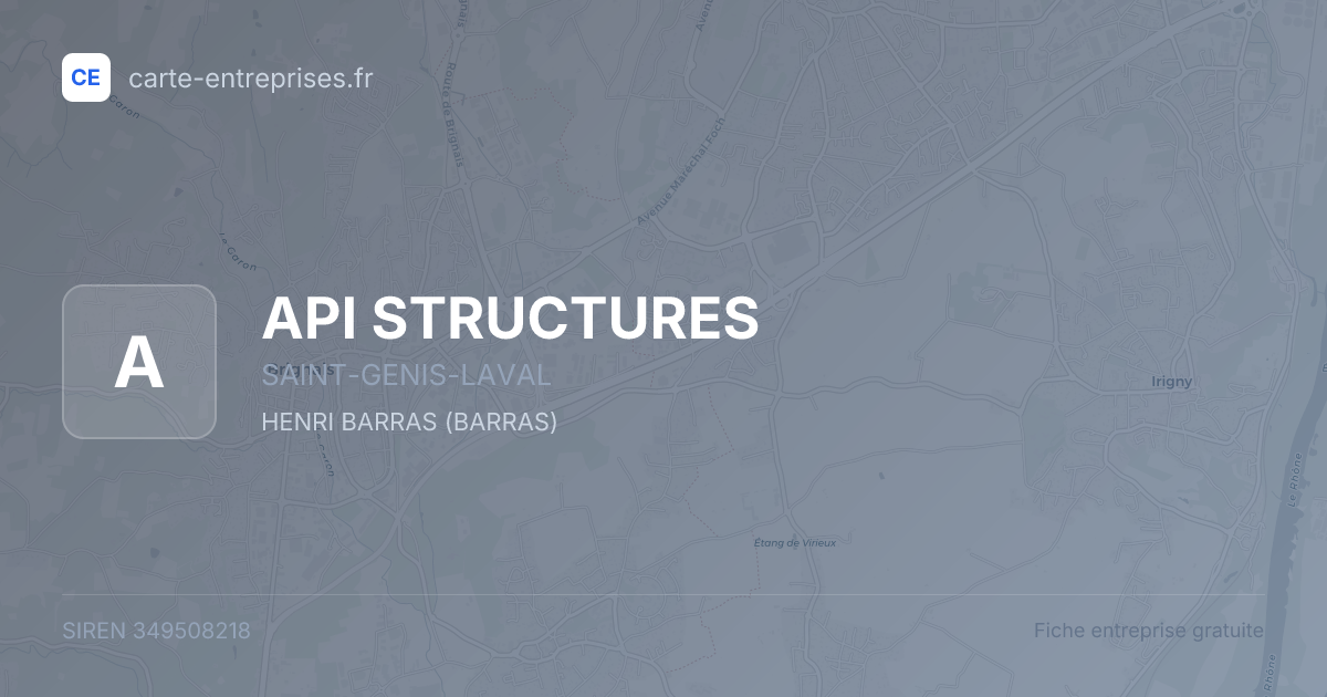 API STRUCTURES — 349508218 — fiche entreprise