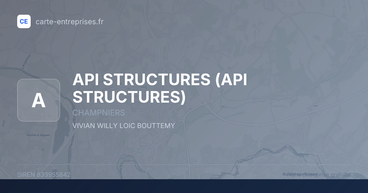 API STRUCTURES — 833955842 — fiche entreprise